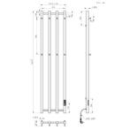 Elektrische Radiator Best Design Velten 140.5x34.6 cm 250W, Ophalen of Verzenden, Nieuw