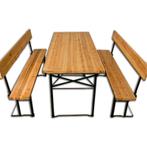 Biertafelset 3-delig 170 x 70cm met rugleuning, Tuin en Terras, Verzenden, Nieuw