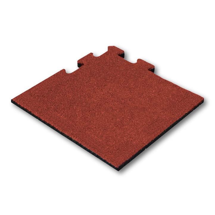 Rubber tegel 50 mm - 50 x 50 cm - Rood - Puzzelsysteem -, Tuin en Terras, Tegels en Klinkers, Verzenden
