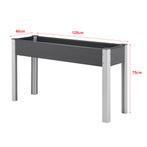 Kweektafel Beverwijk plantenbak 125x40x75 cm donkergrijs [en, Tuin en Terras, Bloembakken en Plantenbakken, Verzenden, Nieuw