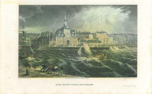 Zicht op Rotterdam, Antiek en Kunst, Kunst | Etsen en Gravures