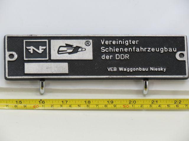 EisenbahnSchild Vereinigter Schienenfahrzeugbau der DDR N..., Verzamelen, Spoorwegen en Tramwegen, Overige typen, Nieuw, Ophalen of Verzenden
