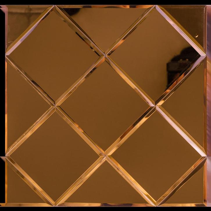 Zelfklevende Mozaïek Tegel - Afimera Copper Glass - Koper -, Huis en Inrichting, Woonaccessoires | Wanddecoraties, Nieuw, Ophalen of Verzenden