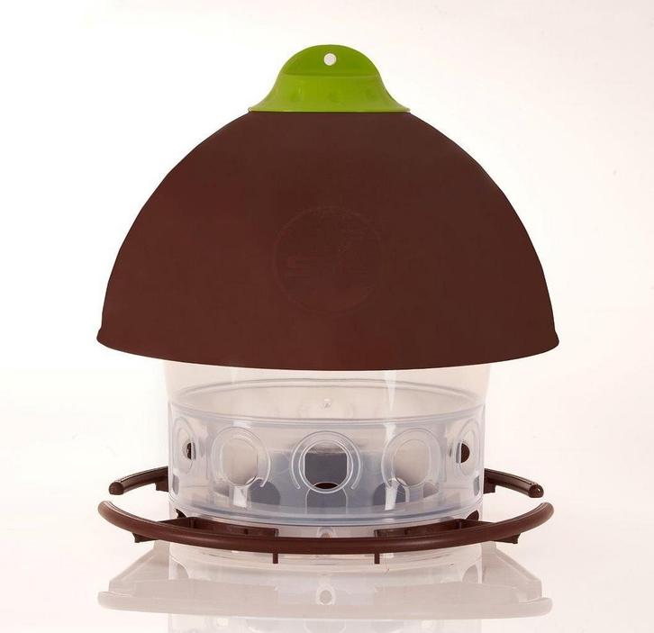 Ronde voersilo - Ronde silo bruin - Voedersilo    -, Dieren en Toebehoren, Vogels | Toebehoren, Nieuw, Verzenden