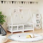 vidaXL Kinderbedframe 70x140 cm massief grenenhout wit, Kinderen en Baby's, Verzenden, Nieuw