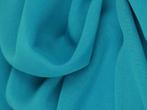 15 meter chiffon stof - Petrol - 150cm breed, 200 cm of meer, Nieuw, Blauw, Polyester