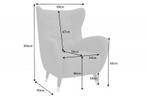 Retro design fauteuil DON antraciet met veerkern zilveren, Nieuw, Ophalen of Verzenden