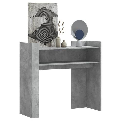 vidaXL Wandtafel 100x35x90 cm bewerkt hout betongrijs, Huis en Inrichting, Tafels | Bijzettafels, Nieuw, Verzenden