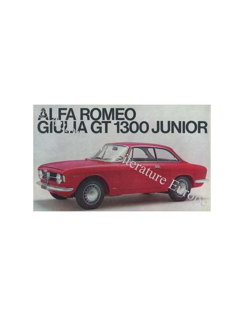 1966 ALFA ROMEO GIULIA GT 1300 JUNIOR BROCHURE ITALIAANS, Boeken, Auto's | Folders en Tijdschriften, Alfa Romeo