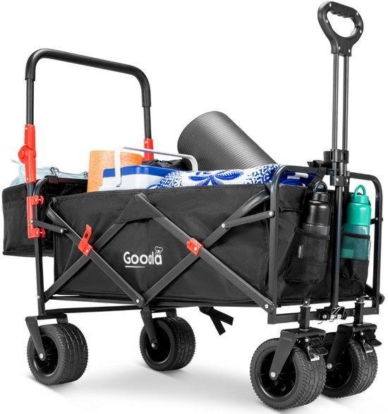 Gooala Bolderkar 120L - Zwart, Caravans en Kamperen, Kampeeraccessoires, Verzenden