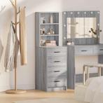 vidaXL Highboard met lade Grijs sonoma 40 x 41 x 135 cm, Huis en Inrichting, Minder dan 50 cm, Verzenden, Nieuw, Minder dan 100 cm