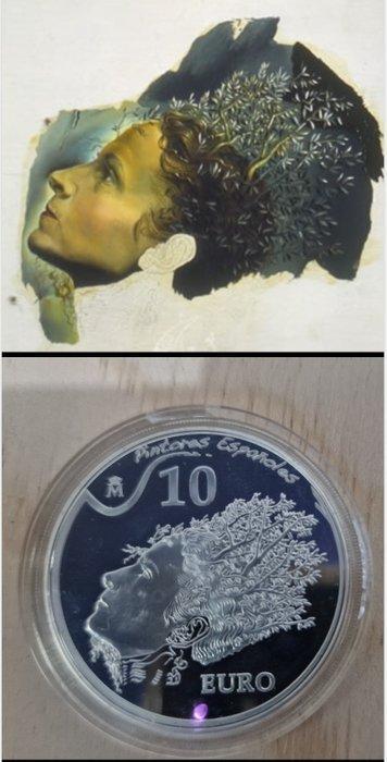 Spanje. 10 Euro 2009 Salvador Dali Proof (Zonder, Postzegels en Munten, Munten | Europa | Euromunten