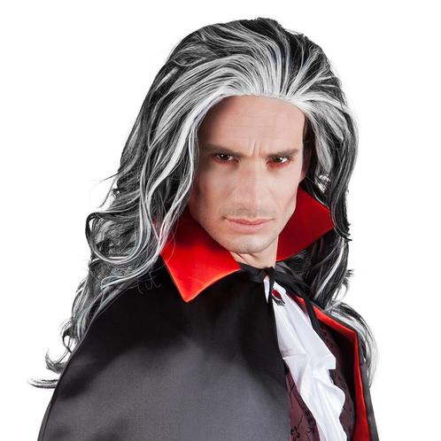 Halloween Pruik Zwart Wit Louis, Hobby en Vrije tijd, Feestartikelen, Nieuw, Verzenden