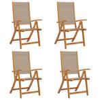 Acaciahouten Tuinstoelen Inklapbaar - tweedekansje - OP=OP, Ophalen of Verzenden, Nieuw, Textileen