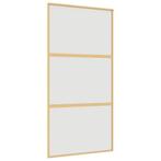 Schuifdeur 102x205cm Matglas Goud | Retourdeal 47% Korting, 100 tot 120 cm, 215 cm of meer, Binnendeur, Nieuw