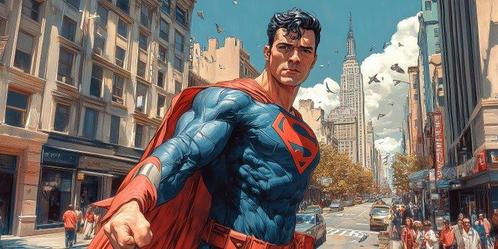 Iconica - Supermans Arrival! · XXL, Antiek en Kunst, Kunst | Schilderijen | Modern