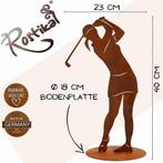 Vrouwelijke golfer beeldje, vrouwelijke golfer roest | 40 cm, Verzenden, Nieuw
