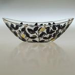 Secoloventesimo - Fruitschaal - Leaves gold n black, Antiek en Kunst, Antiek | Glas en Kristal