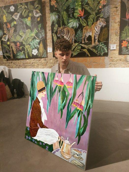 Artemisia - The Secret Garden - Art-Deco - XLarge, Antiek en Kunst, Kunst | Schilderijen | Modern