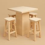 Statafel - bartafel - barkrukken vurenhout - TOP KWALITEIT!, Ophalen of Verzenden, Nieuw