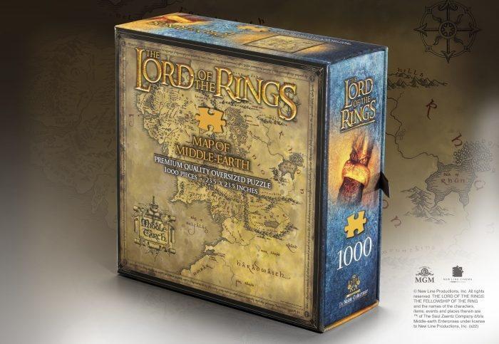 Lord of the Rings Puzzel Middle Earth (1000 stukken), Verzamelen, Lord of the Rings, Nieuw, Ophalen of Verzenden