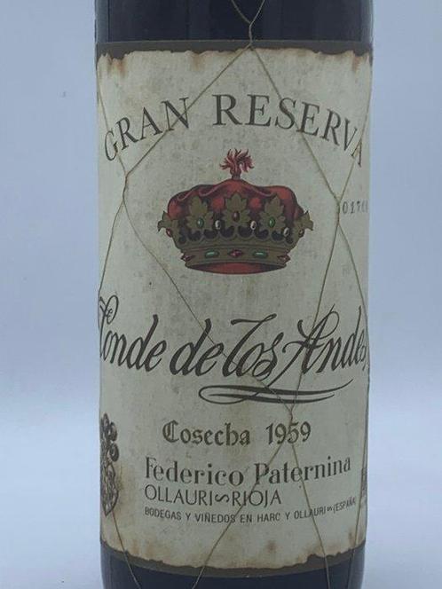 1959 Federico Paternina, Conde de los Andes - Rioja Gran, Verzamelen, Wijnen