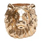 *WOONWINKEL* Kare Design Lion Gold Leeuwenkop Plantenbak Gou, Nieuw, Verzenden