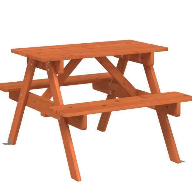 Kinder Picknicktafel 2-in-1 met Bankjes en Parasolgat, Tuin en Terras, Picknicktafels, Nieuw, Verzenden