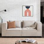 Modulaire Bank / Zitbank Domas S - Beige - Stoffen bekleding, Huis en Inrichting, Banken | Bankstellen, Verzenden, Nieuw