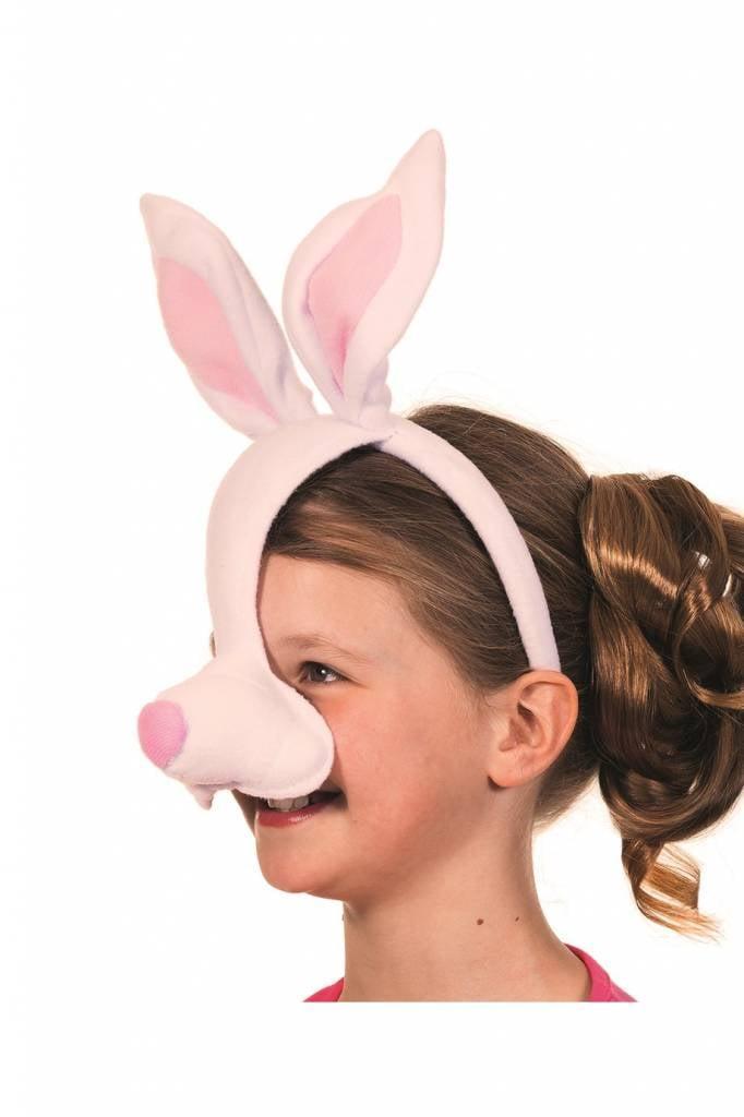Dierenmasker Konijn met geluid, Hobby en Vrije tijd, Feestartikelen, Nieuw, Ophalen of Verzenden