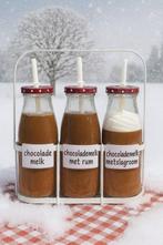 Flessenrek met 3 glazen flessen - Kerst  Sinterklaas inspir, Diversen, Verzenden, Nieuw