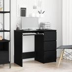 vidaXL Bureau 90x45x76 cm spaanplaat zwart eikenkleurig, Verzenden, Nieuw