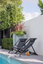 Exotan Strandstoel Esper - Aluminium - Zwart - 74x61x102, Verzenden, Nieuw