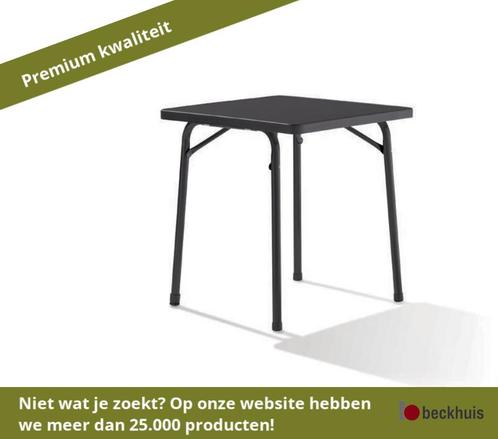 Sieger Tuinklaptafels Staal/Mecalit - WitGrijs, Tuin en Terras, Tuintafels, Nieuw, Metaal, Ophalen of Verzenden