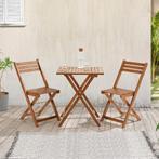 Inklapbare Balkonset / Tuinset Bala - 3-delig - Acaciahout -, Tuin en Terras, Tuinsets en Loungesets, Verzenden, Nieuw