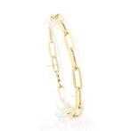 Gouden closed for ever armband | 21 cm (moderne armband), Sieraden, Tassen en Uiterlijk, Armbanden, Ophalen of Verzenden, Gebruikt