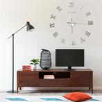 vidaXL 3D-wandklok modern XXL 100 cm zilverkleurig, Huis en Inrichting, Woonaccessoires | Klokken, Verzenden, Nieuw