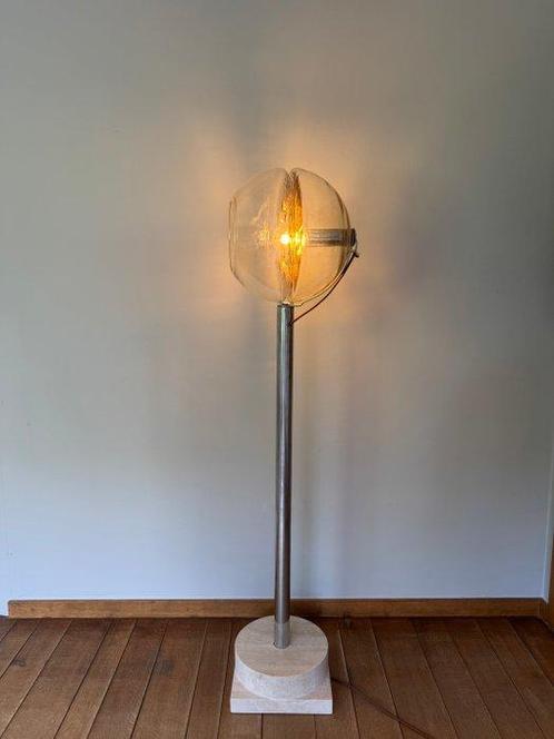Staande lamp - Travertijn - Murano stijl staandelamp, Antiek en Kunst, Kunst | Designobjecten