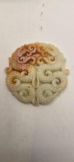 Dubbele Chinese draken amulet - trekt geld en geluk aan -, Antiek en Kunst