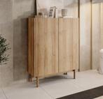 Meubella | Dressoir eiken 97x37x122 cm Scandinavisch, Huis en Inrichting, Kasten | Dressoirs, Verzenden, Nieuw, 50 tot 100 cm