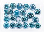 22 pcs Diamanten - 5.12 ct - Fancy Intense to Vivid Blue