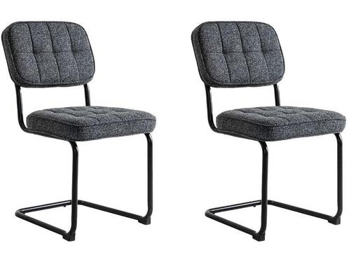 Eetkamerstoelen Flexa Antraciet Stof Set van 2, Huis en Inrichting, Woonaccessoires | Overige, Nieuw, Verzenden