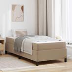 vidaXL Bedframe met matras Cappuccino 100 x 200 cm Kunstleer, Verzenden, Nieuw, Bruin, Overige materialen