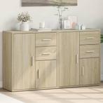 vidaXL Dressoirs 2 st 60x31x70 cm bewerkt hout sonoma, Minder dan 50 cm, Verzenden, Nieuw, Overige houtsoorten
