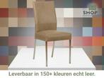 Leren eetkamerstoel Real - Vintage Taupe (taupe/bruin) -, Huis en Inrichting, Stoelen, Overige kleuren, Nieuw, Ophalen of Verzenden