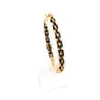 Gouden panter schakel armband | 19 cm (vintage) (vintage), Ophalen of Verzenden, Gebruikt, Overige kleuren, Goud