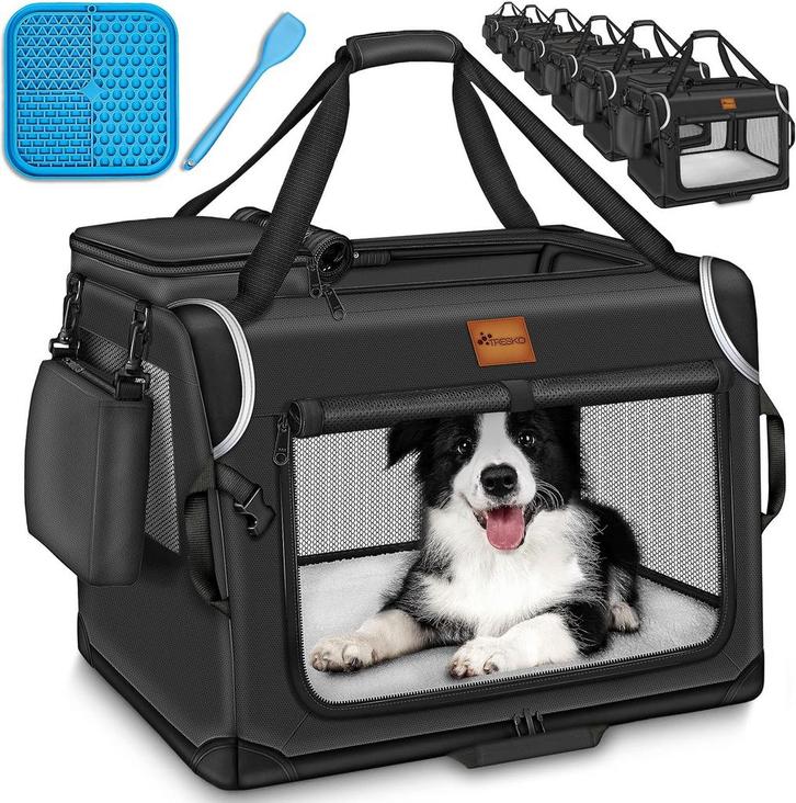Reisbench hond - Draagtas hond - Transportbox - 61x42x42 cm, Dieren en Toebehoren, Transportboxen, Zo goed als nieuw, Verzenden