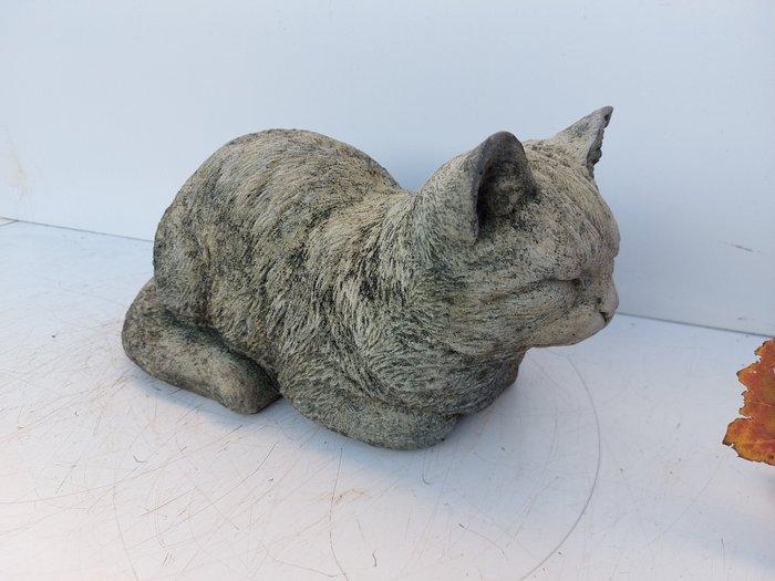 Beeld, dreaming cat - 16 cm - cast stone, Antiek en Kunst, Curiosa en Brocante