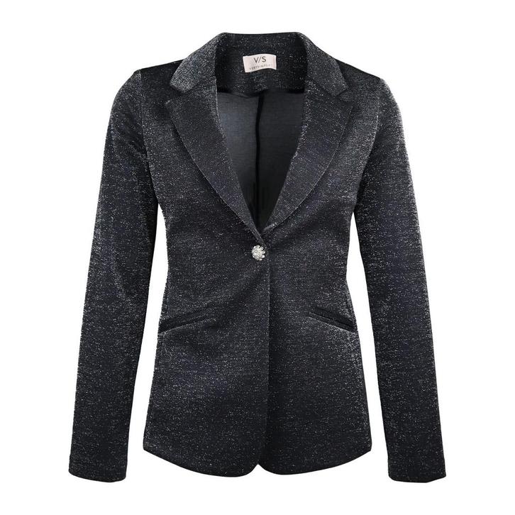 Verysimple • zwarte glitter blazer • XS (IT40), Kleding | Dames, Truien en Vesten, Zwart, Nieuw, Maat 34 (XS) of kleiner, Verzenden
