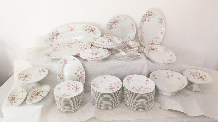 Limoges, Martial Redon - Eetservies voor 12 (75) - Porselein, Antiek en Kunst, Antiek | Glas en Kristal